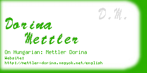 dorina mettler business card